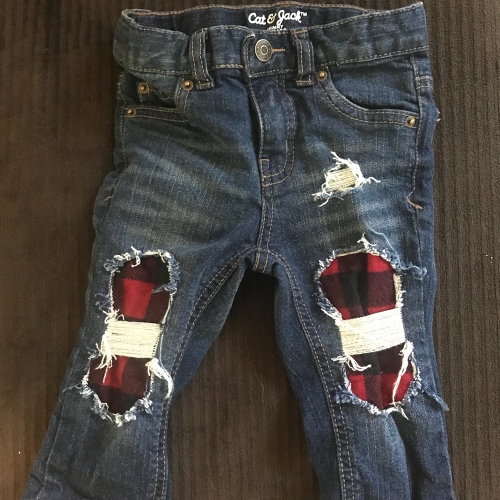 Cat and jack distressed kids jeans